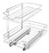 Smart Design 2-Tier Pull Out Cabinet Shelf - Medium - 14 x 18-32 - Chrome